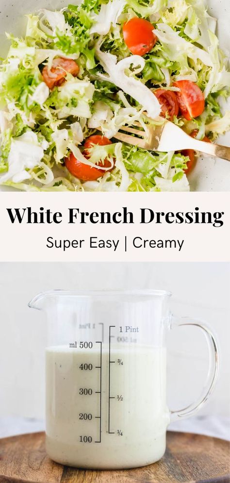 White French Dressing Recipe, Homemade French Dressing, French Dressing Recipe, Salad Dressing Recipes Healthy, Salad Dressing Recipes Homemade, French Dressing, Salad Toppings, Homemade Salads, Homemade Dressing