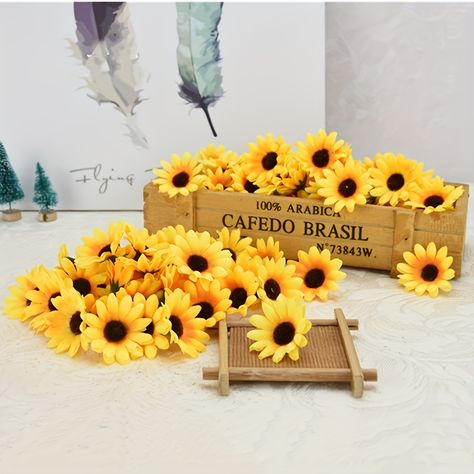 Faster shipping. Better service Wedding Artificial Flowers, Couronne Diy, Wreaths Wedding, Wedding Party Decorations Diy, Thanksgiving Party Decor, Sunflower Head, Diy Projektit, Flowers Craft, Bridal Shower Diy