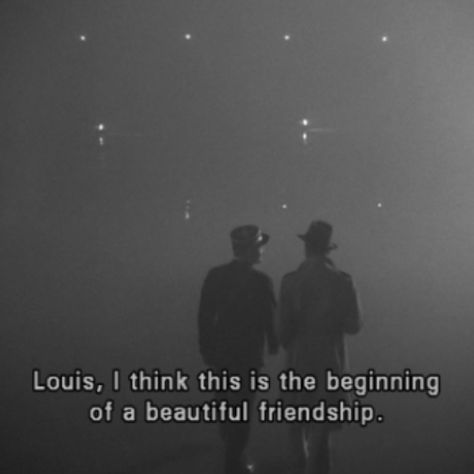 Casablanca Casablanca Quotes, Old Movie Quotes, Casablanca Movie, 40s Art, Casablanca 1942, Classic Movie Quotes, Cinema Quotes, Beautiful Friendship, I Love Cinema