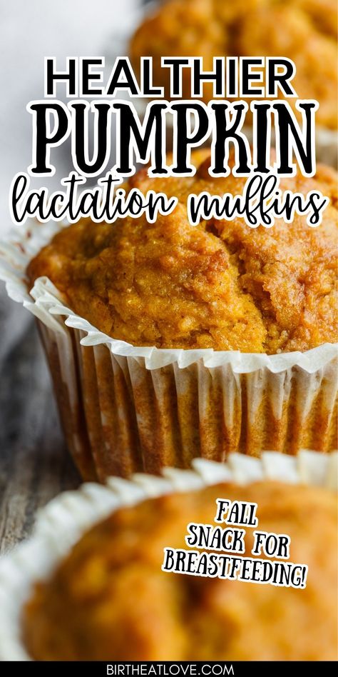 Fall Lactation Recipes, Lactation Freezer Recipes, Protein Freezer Snacks, Make Ahead Lactation Snacks, Postpartum Freezer Muffins, Postpartum Muffin Recipes, Post Partum Snacks To Make, Breast Milk Supply Increase Foods, Postpartum Lactation Snacks