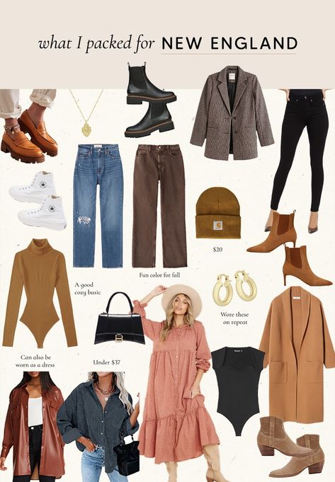 New England Autumn Outfit, Fall Travel Wardrobe New England, East Coast Autumn Outfit, Boston Style Fall, Fall In New England Outfits, New England Fall Outfits 2023, Boston Fashion Fall, Canada New England Cruise Outfits, Fall New England Outfits