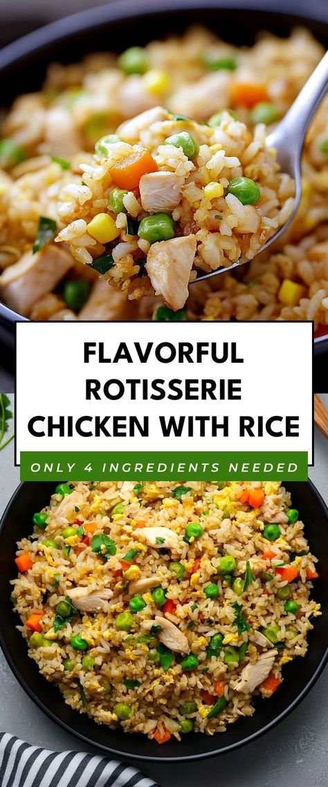 Image for Flavorful Rotisserie Chicken with Rice Meals Made With Shredded Chicken, How To Use Leftover Rotisserie Chicken, Sides With Rotisserie Chicken, Leftover Roasted Chicken Recipes, Rotisserie Chicken And Rice Recipes, Rotisserie Chicken Recipes Leftover Easy, Leftover Rotisserie Chicken Recipes Easy, Recipes For Leftover Rotisserie Chicken, Dinners With Rotisserie Chicken