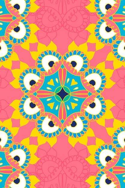 Free vector indian mandala rangoli patte... | Free Vector #Freepik #freevector #deepavali #diwali-illustration #diwali-pattern #diwali-elements Mandala Rangoli, Wellness Center Design, Mandala Indiana, Dot Pattern Vector, Diwali Background, Vintage Floral Backgrounds, Chevron Background, Line Art Flowers, Indian Rangoli