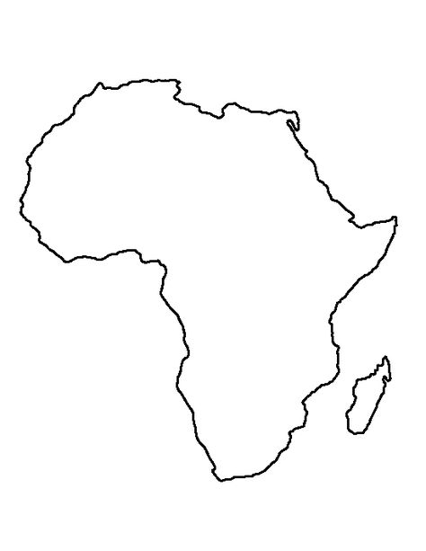 Africa pattern. Use the printable outline for crafts, creating stencils, scrapbooking, and more. Free PDF template to download and print at http://patternuniverse.com/download/africa-pattern/ African Continent Outline, Africa Continent Art, African Continent Tattoo, Africa Pattern, Africa Outline, Africa Drawing, Africa Tattoos, Africa Continent, African Tattoo