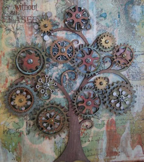 Steampunk Kunst, Boom Kunst, Art Altéré, Metal Gears, Mixed Media Diy, Art Steampunk, Yantai, Diesel Punk, Steampunk Decor