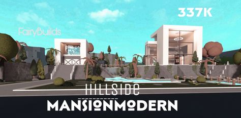 Bloxburg | Welcome to Bloxburg |Hillside Modern Mansion Modern Mansion