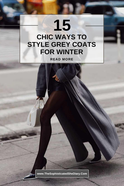 Need winter outfit inspo? Check out these 15+ chic ways to style a grey coat this season! From casual to polished looks, these ideas will keep you cozy and effortlessly stylish all winter long. Click to read more on the blog 👉 Long Gray Coat Outfit, Edgy Winter Aesthetic, Gray Wool Coat Outfit, Dark Grey Coat Outfit, Long Grey Coat Outfit, Gray Coat Outfit, Super Cold Winter Outfits, Black Grey Outfit, Grey Coat Outfit Winter