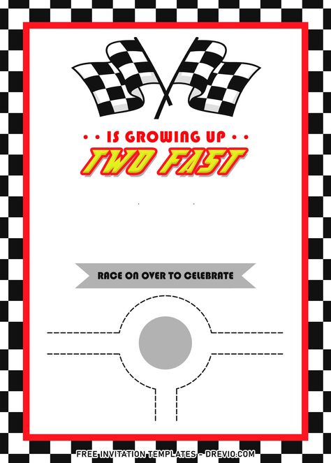 Download Now 8+ Awesome Racing Formula 1 Boys Birthday Invitation Templates           Race on over to us to check the perfect place to find Racing themed birthday party. Bring your little one’s dream to life with matching inv... Vintage Birthday Invitations, Hot Wheels Invitations, 2nd Birthday Party For Boys, Birthday Party Decorations Diy, Free Printable Birthday Invitations, Free Printable Invitations, Free Invitation Templates, Boy Birthday Invitations, Printable Birthday Invitations