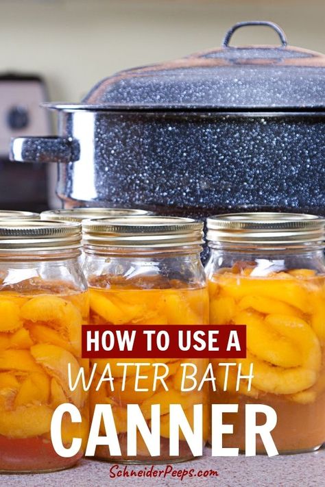 Preserving food using a water bath canner is a safe and easy way to stock your home preserved pantry. Learn how to safely use a water bath canner in this step by step guide. Learn what fruits and vegetables can be safely canned using a water bath and what ones can't. Start canning today! #PreservingFood #Homesteading #FromScratch #Canning Homestead Cooking, Canning Peaches, Canning Fruit, Canning Food, Canning Food Preservation, Canned Food Storage, Canning Tips, Water Bath Canning, Pantry Ideas