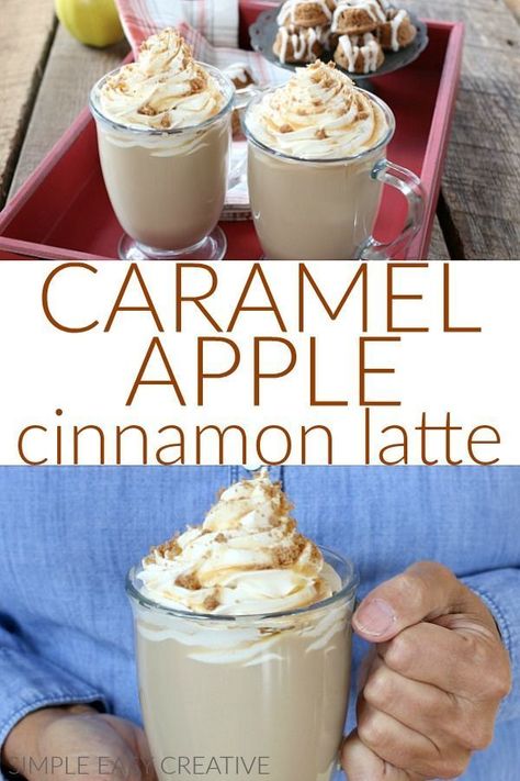 Cafe Chalkboard, Fall Coffee Drinks, Caramel Drinks, Cinnamon Latte, Fall Drink Recipes, Nespresso Recipes, Apple Caramel, Fall Meals, Cocoa Drink