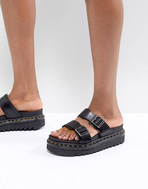 Dr Martens Myles Two Strap Flat Sandals Dr Martens Myles Sandals Outfit, Doc Martens Myles, Dr Martens Myles Sandals, Dr Martens Myles, Doc Martens Shoes, Strappy Leather Sandals, Doc Marten, Sandals Outfit, T Strap Sandals