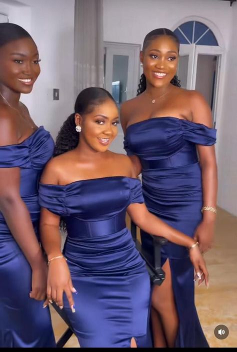 Style For Bridesmaid Dress, Bridal Shower Dress Blue, English Wedding Guest Dress, Chiefbridemaids Styles, Chiefbridemaids Dresses, Chief Bridesmaid Styles 2023, Nigerian Maid Of Honour Dresses, Braids Maid Dresses Bridesmaid, Bridemaid Dress Designs