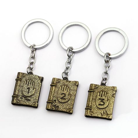 Anime Jewelry Gravity Falls 3 Keychain Dipper Diary Journal 3 Metal Mystery Book Key Chain Ring Accessory Chaveiro Chlidren Gift #FallFashion Gravity Falls Jewelry, Gravity Falls Keychain, Gravity Falls Book, Gravity Falls Journal, Book Shape, Anime Jewelry, Diary Journal, Journal 3, Xmas List