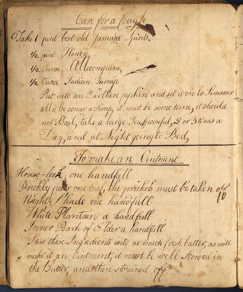 Medical recipes in the 18th century, via 18th Century Recipes Vintage Medical, Old Fashioned Recipes, Old Recipes, Medical History, Clever Crafts, Old Book, Vintage Recipes, Vintage Ephemera, Herbal Remedies