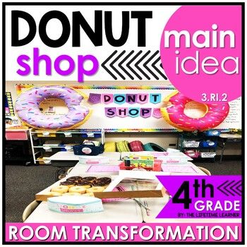 Donut Classroom, Main Idea Activities, Math Escape Room, Fast Finisher Activities, Picture Graphs, Donut Day, Mixed Numbers, Graphing Activities, Classroom Transformation