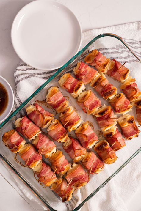 Grandma Pat’s Bacon Rolls | 12 Tomatoes Grandma Pats Bacon Rolls, Bacon For Breakfast, Crescent Roll Pigs In A Blanket, Ruben Rolls, Holiday Roll Ups, Bacon Recipes For Breakfast, Finger Food Appetizers Easy, Meat Appetizers For Party, Easy Party Food For A Crowd Cheap