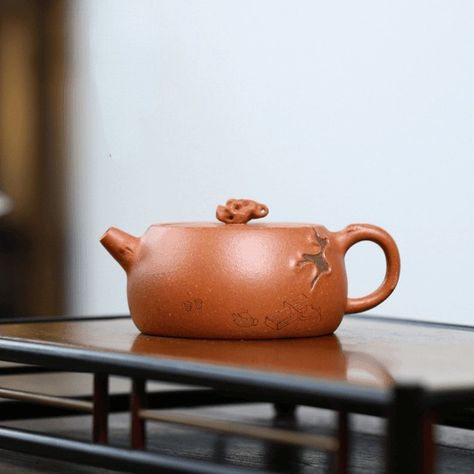 😍 Full Handmade Yixing Zisha Teapot [You Qu] (Jiang Po Ni - 160ml) 😍 on Sale by YIQIN TEA HOUSE starting at $420.00 【Name】You Qu 【Author】Zhu Sini 【Place of Origin】Yixing City, Jiangsu, China 【Surface Craftsmanship】 Hand-carved 【Packing】Gift box, artist certificate, booklet, handbag 【Size】Total length: 11.8cm / Caliber: 6.1cm / Total height: 5.1cm 【Capacity】160cc±10cc 【Water Outlet】Mesh holes outlet 【Craftsmanship】Handmade 【Clay Material】Raw ore downhill clay 【Introduction】The work... Zisha Teapot, Clay Material, Packing Gift, Jiangsu China, Handmade Clay, Tea House, Tea Pots, Hand Carved, On Sale