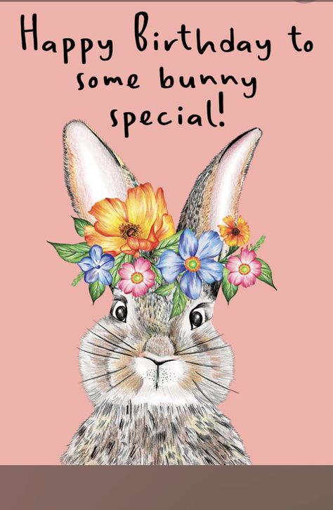 Happy Birthday Rabbit, Birthday Bunny, Hbd Quotes, Birthday Cartoon, Happy Bunny, Bunny Birthday, Birthday Congratulations, Felt Bunny, Easter Birthday