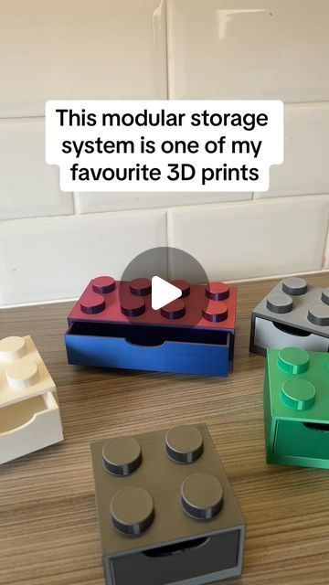 @1stop3dshop on Instagram: "3D printed brick storage system!  #3dprints #3dprinters #3dprint #3dprinted #3dprinter #3dprintedmodels #3dprinting #3dprintinglife #1stop3dshop  Follow @1stop3dshop for amazing 3d print content! Comment 📥 below your thoughts —————————— 📹:@adam3dtok" Amazing 3d Prints, Echo Dot Holder 3d Print, Toybox 3d Printer, 3d Printed Pegboard Accessories, Puzzle Box 3d Print, 3d Printed Storage Boxes, Modular Storage, Storage System, 3d Printer