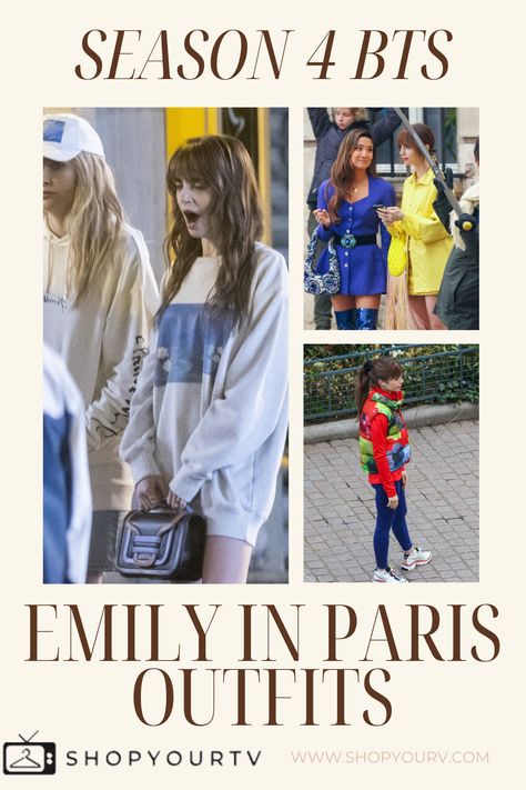 Find out where you can buy the outfits in the behind the scene photos released in February 2024 for Season 4 of Emily in Paris. Outfit ID's on Shop Your TV Emily In Paris Outfits Ideas, Emily In Paris Outfits Season 4, Emily In Paris Season 4 Outfits, Emily In Paris Season 4, Emilyinparis Outfits, Emily In Paris Fashion, Emily In Paris Outfits, Bts Fashion, Worn On Tv