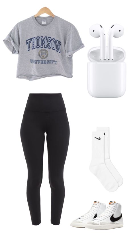 Outfits With Grey Leggings, Lazy Day Outfits For School, Shuffle Outfits, Cute Outfits With Leggings, Fitness Wear Outfits, Outfits For School, Casual Preppy Outfits, Cute Lazy Day Outfits, Trendy Outfits For Teens