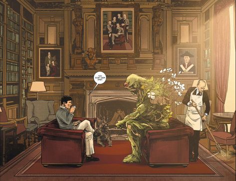 Bruce Wayne , Alfred and Swamp Thing by Mitch Gerads Jason Batman, The Swamp Thing, Mitch Gerads, Morpheus Sandman, Tom King, Swamp Thing, This Is Your Life, Batman Beyond, Batman And Robin