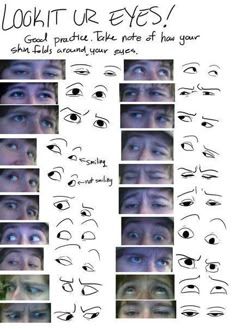 Drawing Expressions Tutorial, Expressions Practice Drawing, Eye Refrences Drawings Anime, Webtoon Drawing Tutorial, Eye Drawing Tips, Expression Tutorial, Eyes Drawing Tutorial, Eye Reference, Eye Drawings