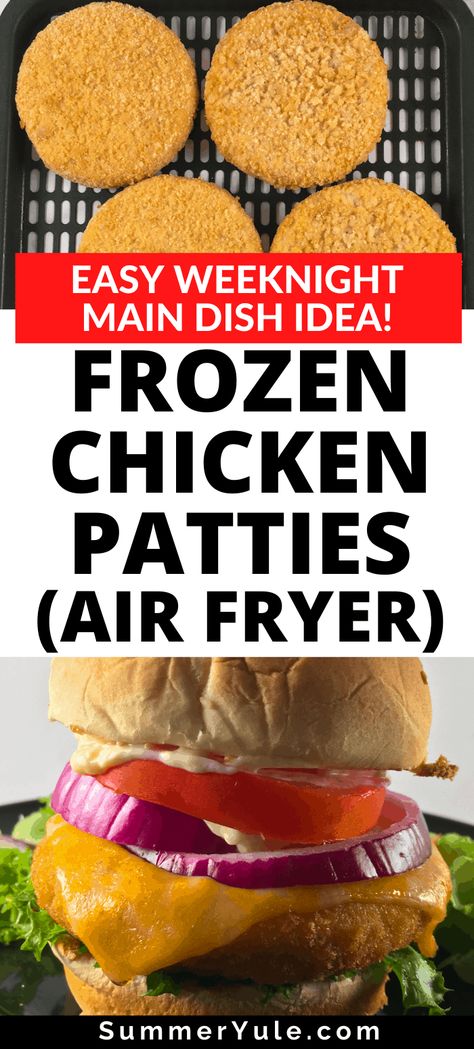 Chicken Patties In Air Fryer, Tyson Chicken Patties, Cook Frozen Chicken, Chicken Patty Recipes, Fried Breaded Chicken, Fried Chicken Burger, Chicken Filet, Perfect Sandwich, Cooking Frozen Chicken