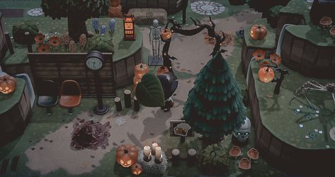 Acnh Halloween Island Entrance, Acnh Island Entrance Ideas Witchy, Acnh Witchy Entrance, Acnh Halloween Entrance Ideas, Spooky Entrance Animal Crossing, Acnh Spooky Island Entrance, Acnh Spooky Entrance, Acnh Halloween Entrance, Acnh Halloween Ideas