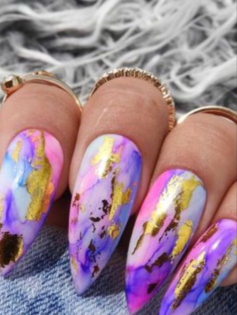 Watercolor Nail Art, Holography, Marble Nail, Black Watercolor, Marble Nail Art, Nice Nails, Art Water, Nail Swag, Glam Nails