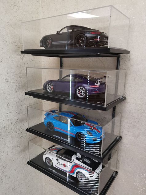 Model Car Display Ideas Shelves, Hot Wheels Collection Display, Car Display Design, Lego Car Display Ideas, Model Car Display Ideas, Car Collection Display, Model Car Display, Car Model Display, Toy Car Display