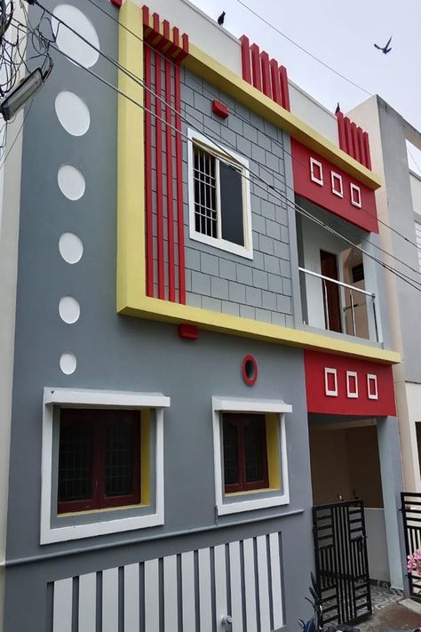 INDEPENDENT HOUSE FOR SALE @ NEW PERUNGALATHUR PRAVEEN PARK PLOT NO - C1 LAND AREA - 930 SQ FT BUILD-UP - 1724 SQFT DUPLEX MODEL / 3BHK EAST FACING PRICE - 80 LAKHS FOR SITE VISIT MORE DETAILS CALL: PRAVEEN PROPERTY DEVELOPERS BUILDERS & PROMOTERS LOCATION : NO.195/219, GST ROAD, CHROMPET, CHENNAI - 600 044 PHONE NUMBER : 89399 41853 / 89390 54111 WEB SITE : www.praveenproperties.com/ East Facing House Elevation G+1, Elevation Colours, Asian Paint Design, House Front Wall Design, Morden House, Down Ceiling Design, Living Room Wall Designs, Front Wall Design, House Fence Design