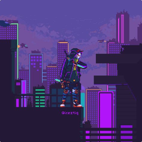 Cyberpunk Gif, Cyberpunk Pixel Art, Pixel City, Pixel Art Gif, Pixel Gif, 8 Bit Art, Piskel Art, Pixel Art Background, Pixel Animation