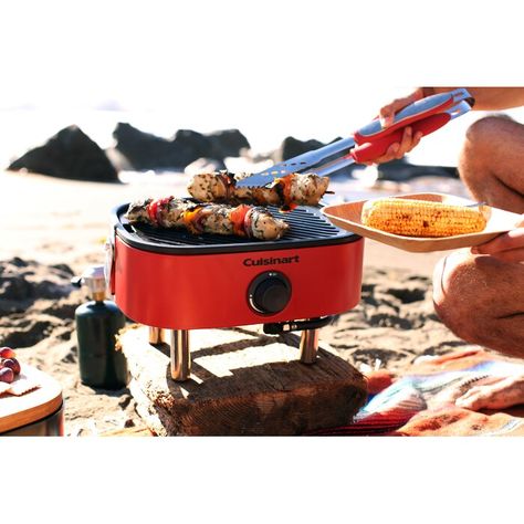 Cuisinart Cuisinart Venture 1-Burner Propane Grill | Wayfair Single Burner, Propane Grill, Propane Gas Grill, Cast Iron Grill, Grill Grates, Cast Iron Cooking, On A Boat, Propane Tank, Outdoor Grill