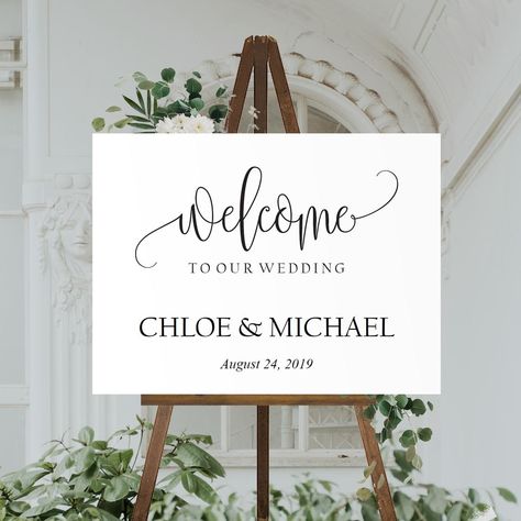 Entrance Wedding, Welcome To Our Wedding Sign, Bridesmaid Mug, Diy Seating, Welcome Wedding Sign, Welcome Sign Printable, Party Entrance, Wedding Entrance, Reception Signs