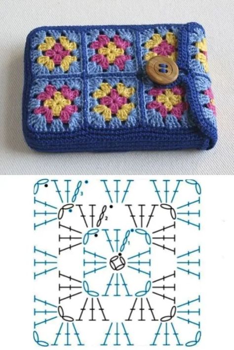 Ideas For Using Crochet Mini Granny Squares: Creative Projects Granny Square Bracelet, Granny Square Diagram Pattern, What To Use Granny Squares For, Mini Flower Granny Square, Granny Square Layout Ideas, Crochet Mini Granny Squares Free Pattern, Mini Crochet Squares, Crochet Granny Square Projects Ideas, Mini Granny Square Pattern Free