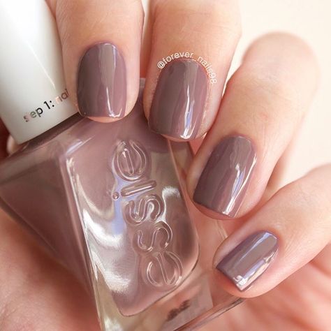 Bask in the elegance of Erika's plush taupe mani using her gifted essie Gel Couture Nail Lacquer in #takemetothread. Get luxurious wear and impeccable gel-like shine by clicking through. Products were gifted as part of the Preen.Me VIP program together with essie. Essie Gel Couture Fall Colors, Essie Take Me To Thread, Taupe Gel Nails, Neutral Fall Nail Colors, Taupe Nail Polish, Essie Nail Polish Colors, Taupe Nails, Couture Nails, Couture Top