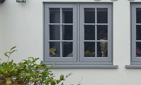 Windows Colour Paint, Window Colors Frame, Flush Sash Windows, Grey Upvc Windows, Windows Colour Ideas, Flush Casement Windows Upvc, Window Colors Exterior, Grey Windows Exterior, Window Colours Ideas