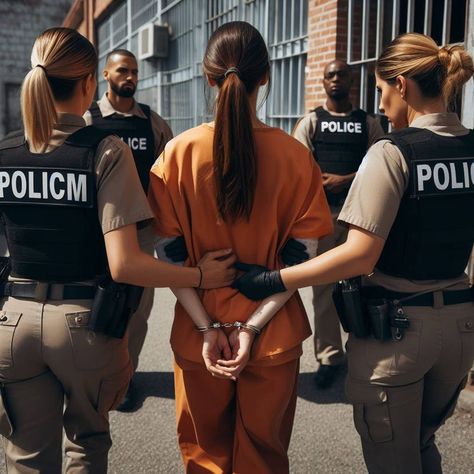 Jail Photoshoot, Crew Photoshoot, Prisoner Handcuffs, M50 Gas Mask, Prison Jumpsuit, Female Police Officers, Female Cop, Hot Halloween Outfits