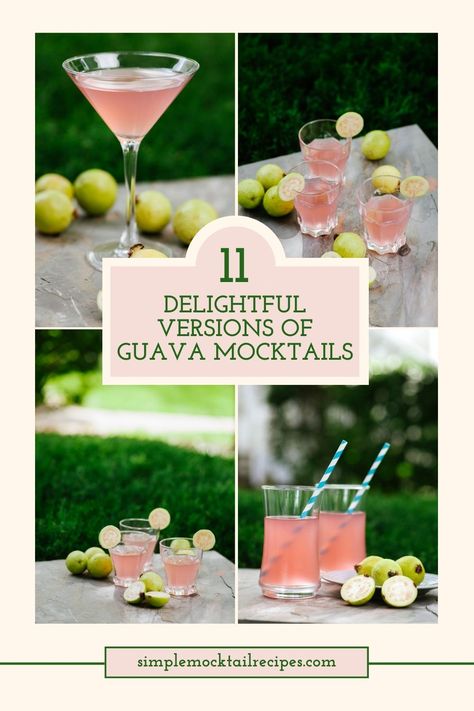 Bursting with tropical sweetness and a hint of tartness, these 11 versions of guava mocktails are the perfect drinks to elevate your mocktail game. Mocktails with guava are something you can consider as healthy drinks. Craft the best guava mocktail recipe now! Guava Mocktail Recipe, Guava Mocktail, Wedding Mocktails, Simple Mocktail, Easy Mocktail Recipes, Mocktail Drinks, Guava Juice, Mocktail Recipes, Easy Drinks