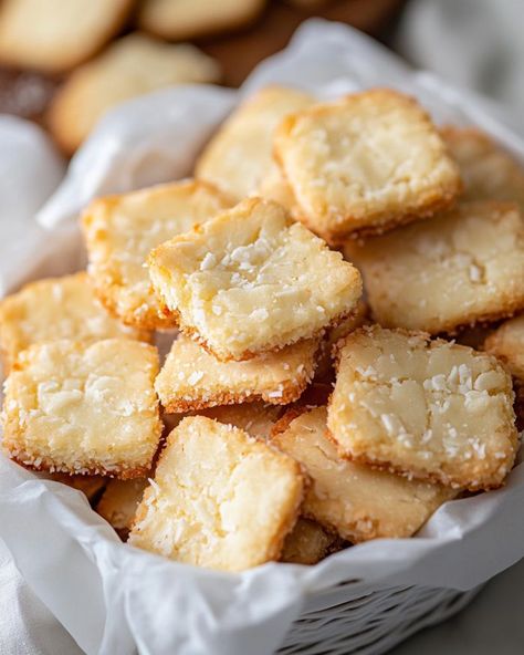 I've never made these 'slice and bake' cookies better, it's absolutely amazing. Coconut Shortbread Cookies, Coconut Shortbread, Cheesecake Cups Recipe, Shortbread Cookie Recipe, Bake Cookies, Coconut Recipes, Easy Family Meals, Shortbread Cookies, Cookies Ingredients