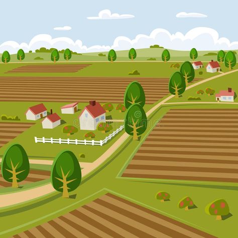 Farmland. Background illustration of a farmer landscape #Sponsored , #SPONSORED, #affiliate, #Background, #farmer, #illustration, #Farmland Farmer Background, Free Portfolio Template, Farm Cartoon, Box Sets, A Farmer, Cozy Mysteries, Portfolio Templates, Landscape Illustration, Background Illustration