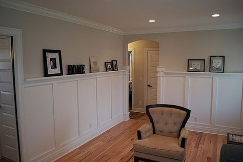 wainscoating with picture shelf | Wainscoting with picture ledge Bedroom Wainscoting, Wainscoting Nursery, Black Wainscoting, Wainscoting Kitchen, Faux Wainscoting, Wainscoting Bedroom, Wainscoting Bathroom, Dining Room Wainscoting, Wainscoting Styles