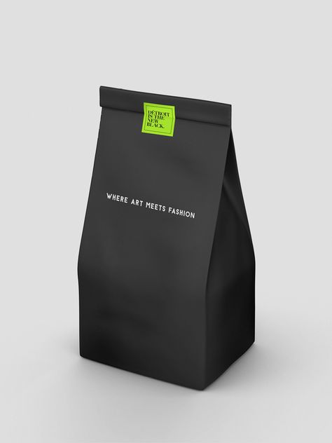 Detroit is the new black - Branding on Behance Clothing Brand Packaging, Bag Design Ideas, Black Branding, Coffee Shop Branding, Luxury Packaging Design, Black Packaging, Clothing Packaging, Online Logo Design, Branding Design Packaging