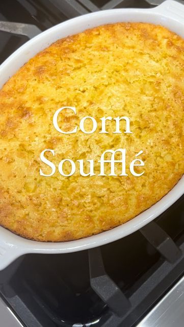 Sarah Green on Instagram: "Corn Soufflé - the perfect easy dish to add to your thanksgiving table that everyone will love ❤️ 1 stick butter, melted 1 can corn 1 can creamed corn 8 ounces sour cream 1 box jiffy corn bread mix 1/2 tsp salt 1/4 tsp pepper 2 eggs *Preheat oven to 350 degrees *Mix all the ingredients together in a large bowl. *Pour into a baking dish (a smaller baking dish is best, 8x8) and bake 45-50 minutes, until just set. If you use a larger baking dish, decrease the cook time. #thanksgiving #thanksgivingdinner #thanksgivingrecipes #cornsoufflé #recipes #menu #familymeals" Corn Souffle, Can Corn, Jiffy Cornbread, Stick Butter, Cornbread Mix, Bread Mix, Creamed Corn, Canned Corn, Corn Recipes