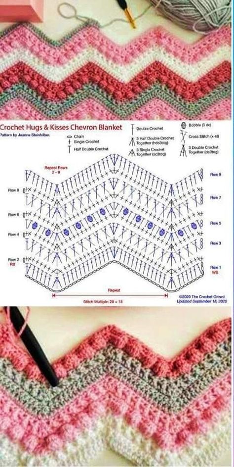 Uncinetto Zig Zag, Blanket Tutorial, Chevron Crochet, Chevron Blanket, Crochet Bedspread Pattern, Crochet Stitches For Blankets, Crochet Rugs, Crochet Blanket Designs, Crochet Bedspread