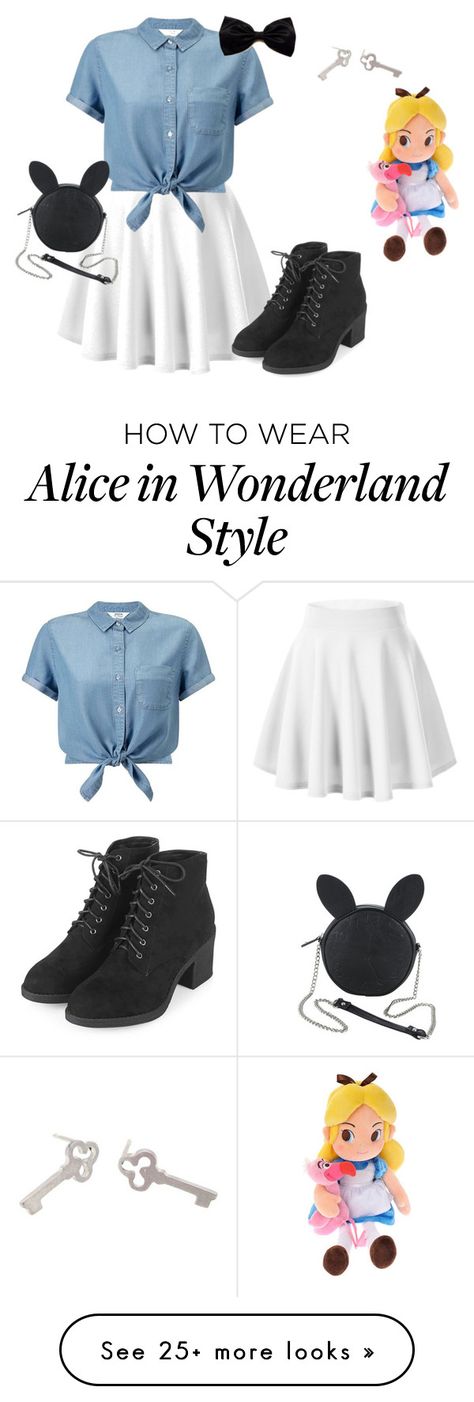 "Alice in wonderland" by madzzbrookez on Polyvore featuring Miss Selfridge, Topshop, Disney and Sian Bostwick Jewellery Alice In Wonderland Inspired Outfits Casual, Alice And Wonderland Outfits, Disney Bound Alice In Wonderland, Alice In Wonderland Outfit Ideas, Diy Alice In Wonderland Costume, Alice In Wonderland Inspired Outfits, Alice In Wonderland Disneybound, Alice In Wonderland Style, Alice In Wonderland Outfit