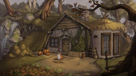 Woods Witch, Witch Of The Woods, Witch Hut, Forest Home, Fantasy Witch, Witch House, Fantasy Setting, Forest House, A Witch