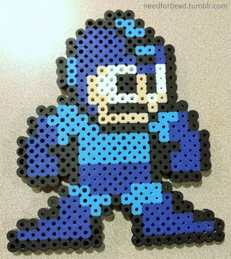 Megaman Perler Beads, Mega Man Perler Beads, Perler Bead Designs, Hama Mini, Pixel Beads, Melty Bead Patterns, Perler Ideas, Perler Art, Perler Bead Templates