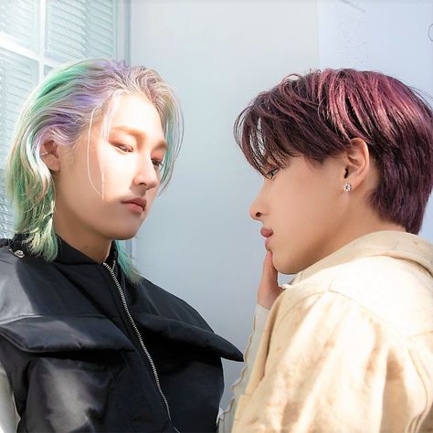 Onlyoneof Rie And Junji, Junji And Rie Onlyoneof, Onlyoneof Junrie, Junji Rie, Onlyoneof Junji, Rainbow Hair, Pretty Men, Monsta X, Dream Catcher